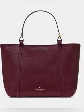 NWT Kate Spade Marlowe small zip  tote in burgundy color with crossbody strap